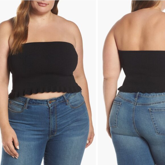 Leith Ruffle Tube Top Sweater - Picture 2 of 5